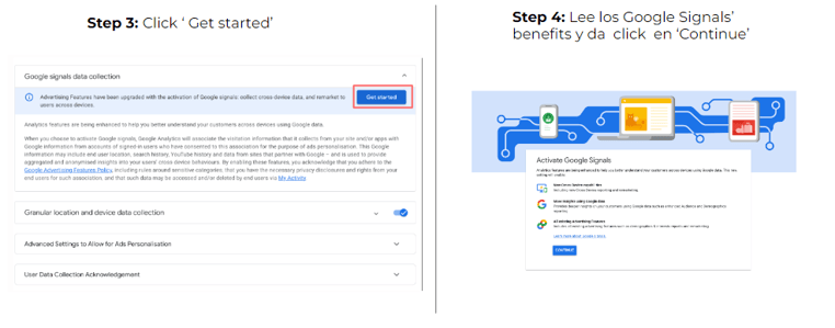 Pasos para instalar google signals
